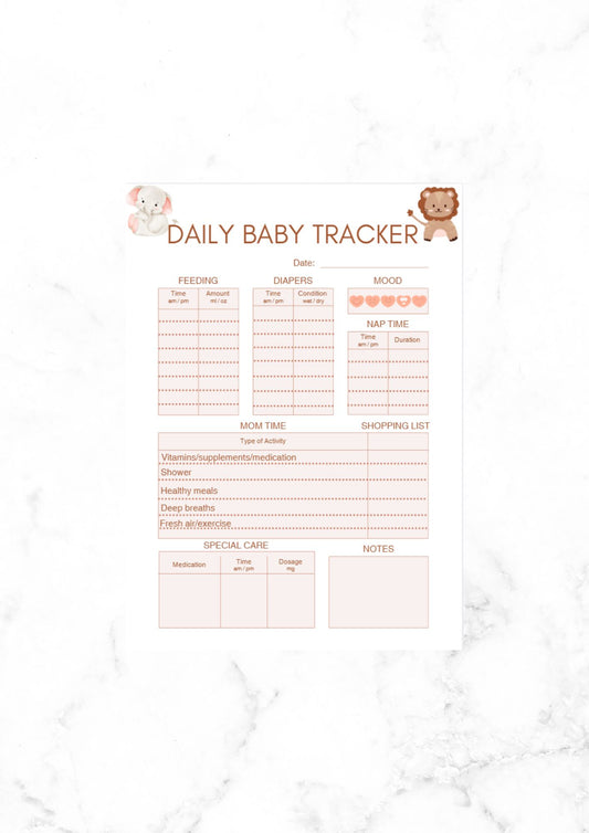 Daily baby tracker