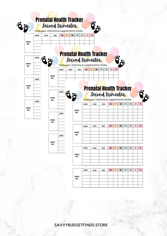 Prenatal second trimester tracker