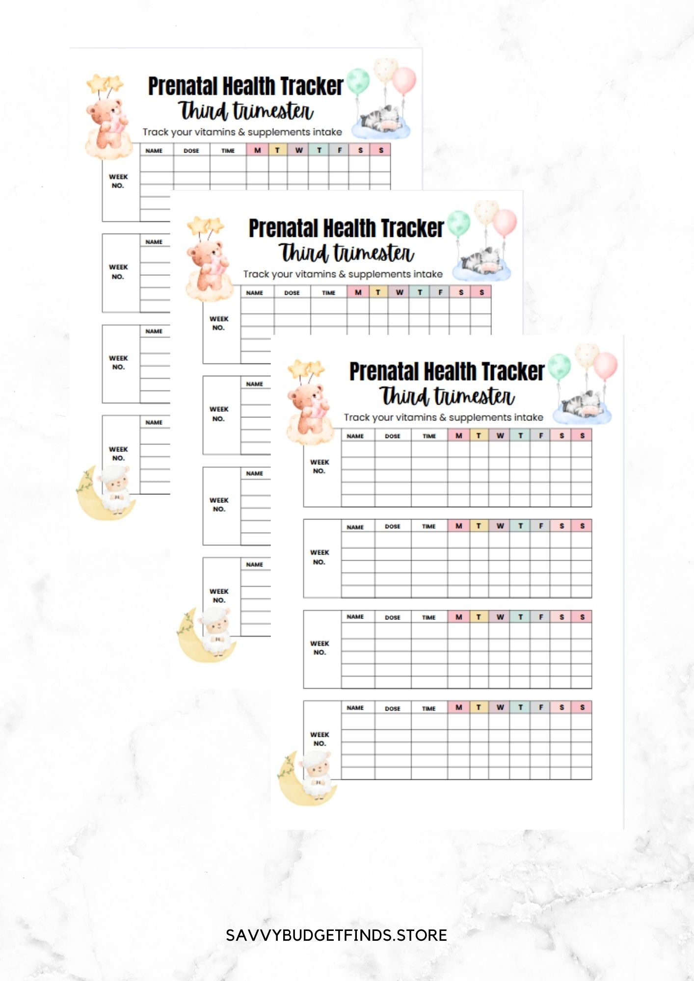 Prenatal third trimester tracker