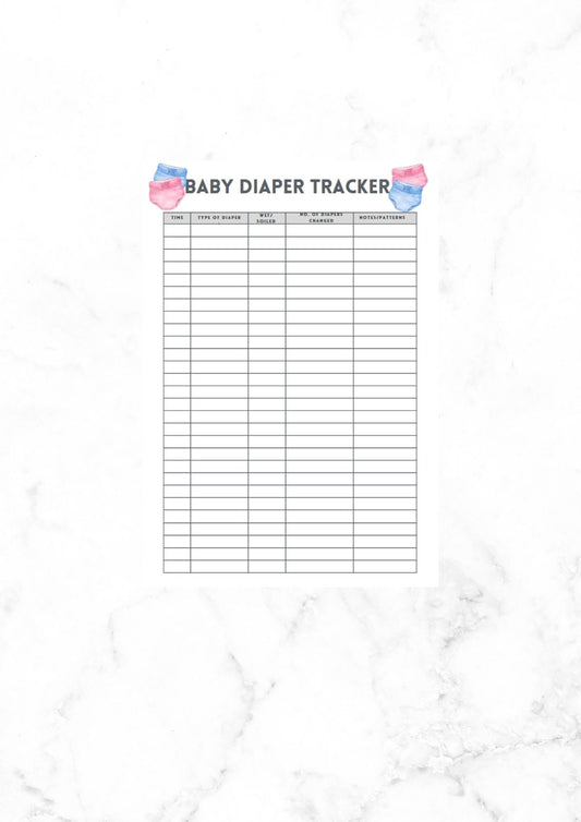 Baby diaper tracker