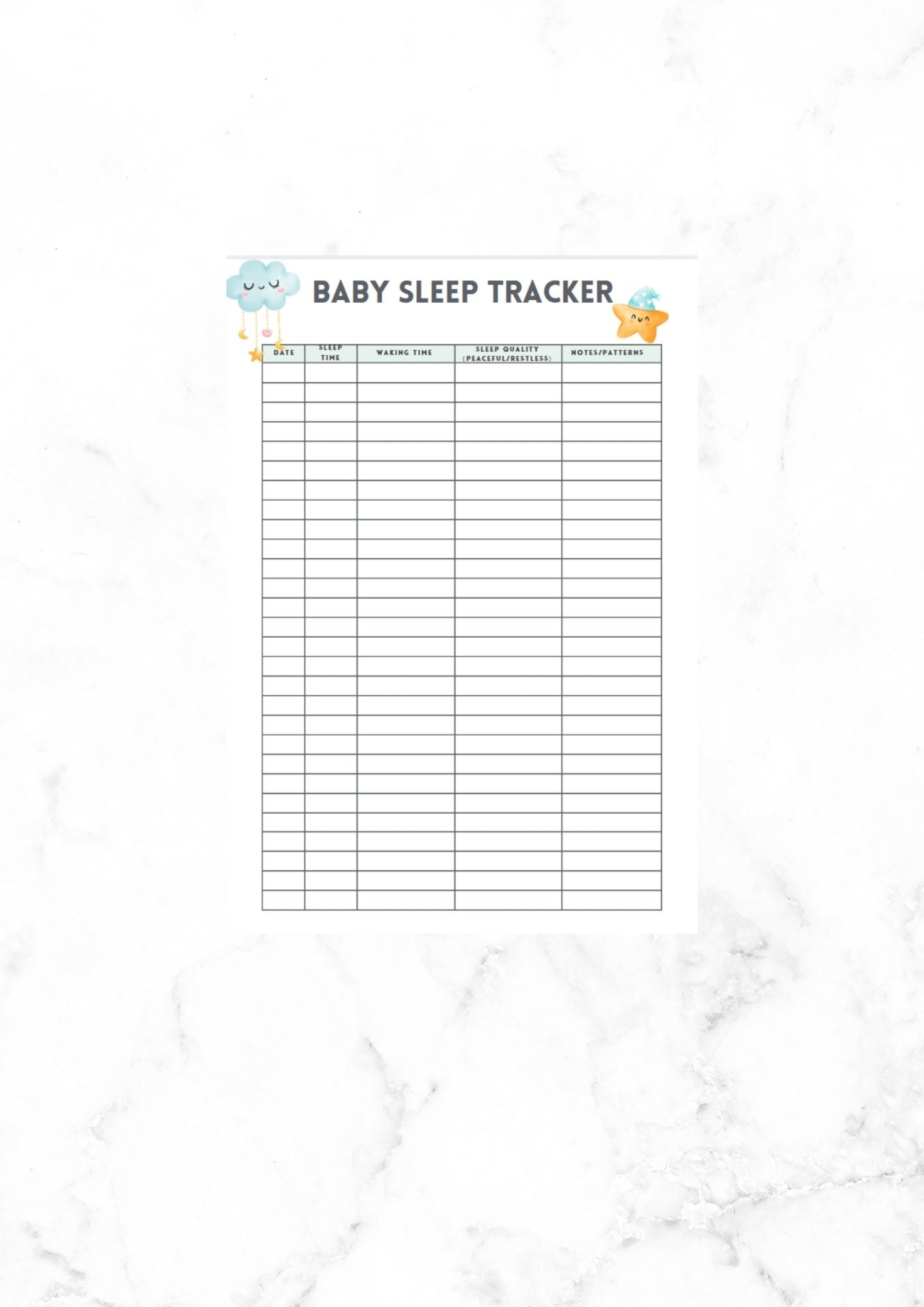 Baby sleep tracker