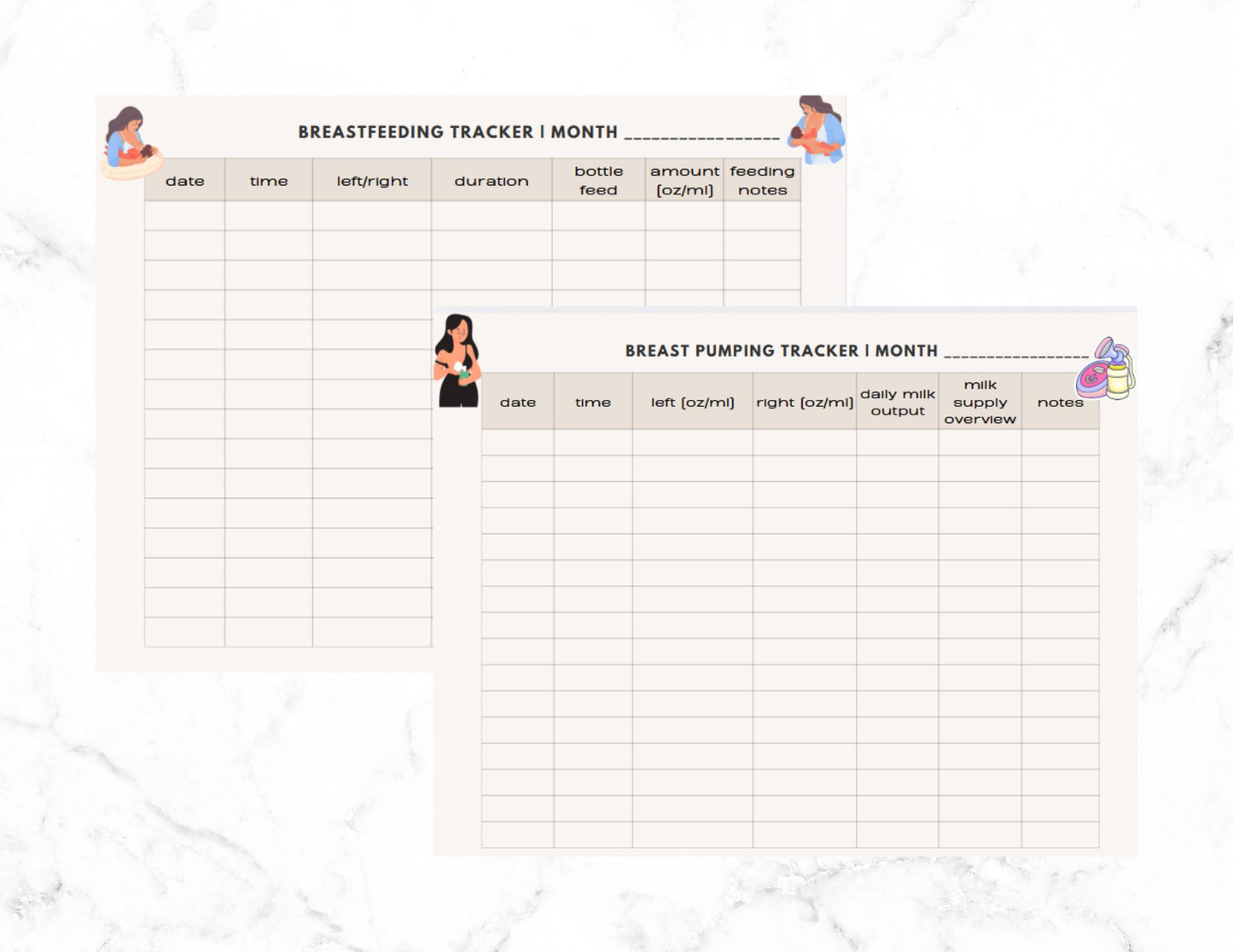 Breastfeeding and milk pumping tracker